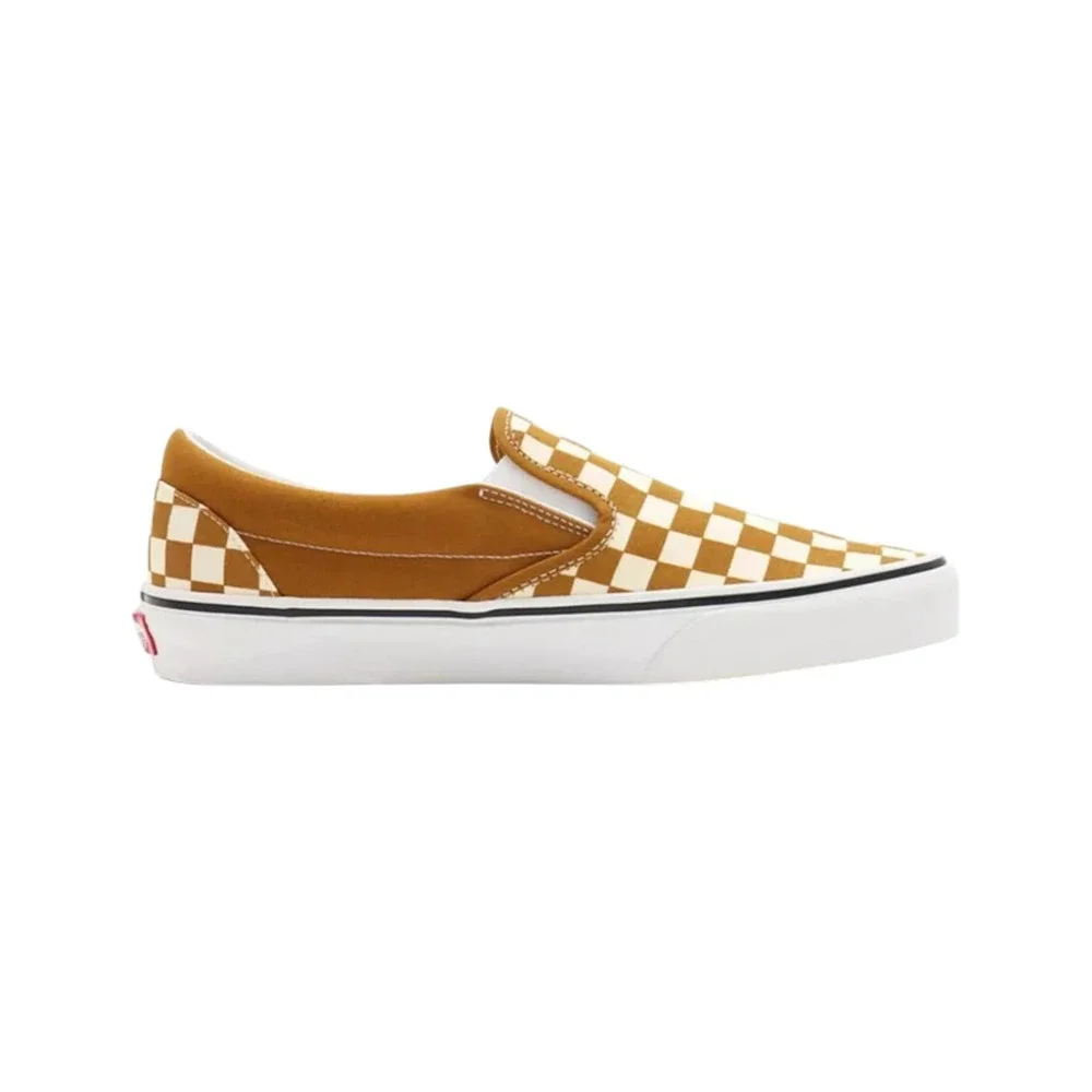 VANS Slip-On Men Size 10 Golden Brown NEW Checkerboard VN000D6YE2V Sneaker